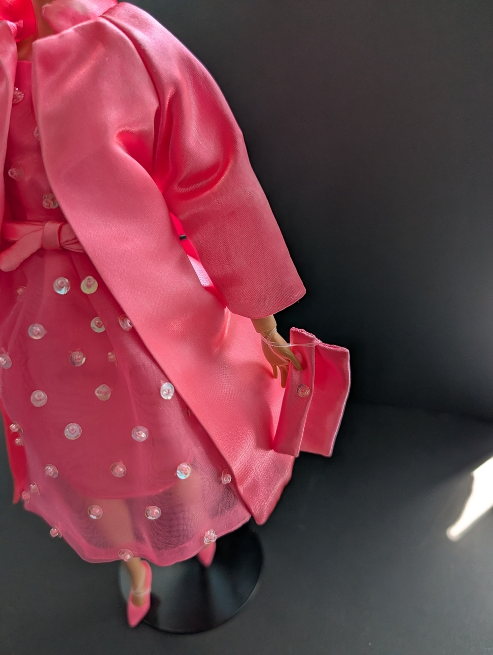Barbie The Movie Margot Kidder Restyled Pink Givenchy Cocktail Dress/Coat - Picture 12 of 16